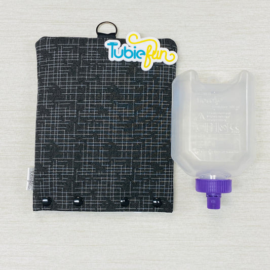 Insulated Milk Bag Suitable for 500ml Flocare Bottle in - Black Patterned