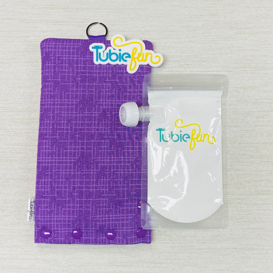 Insulated Milk Bag Suitable for Reusable Pouches - Purple Patterned