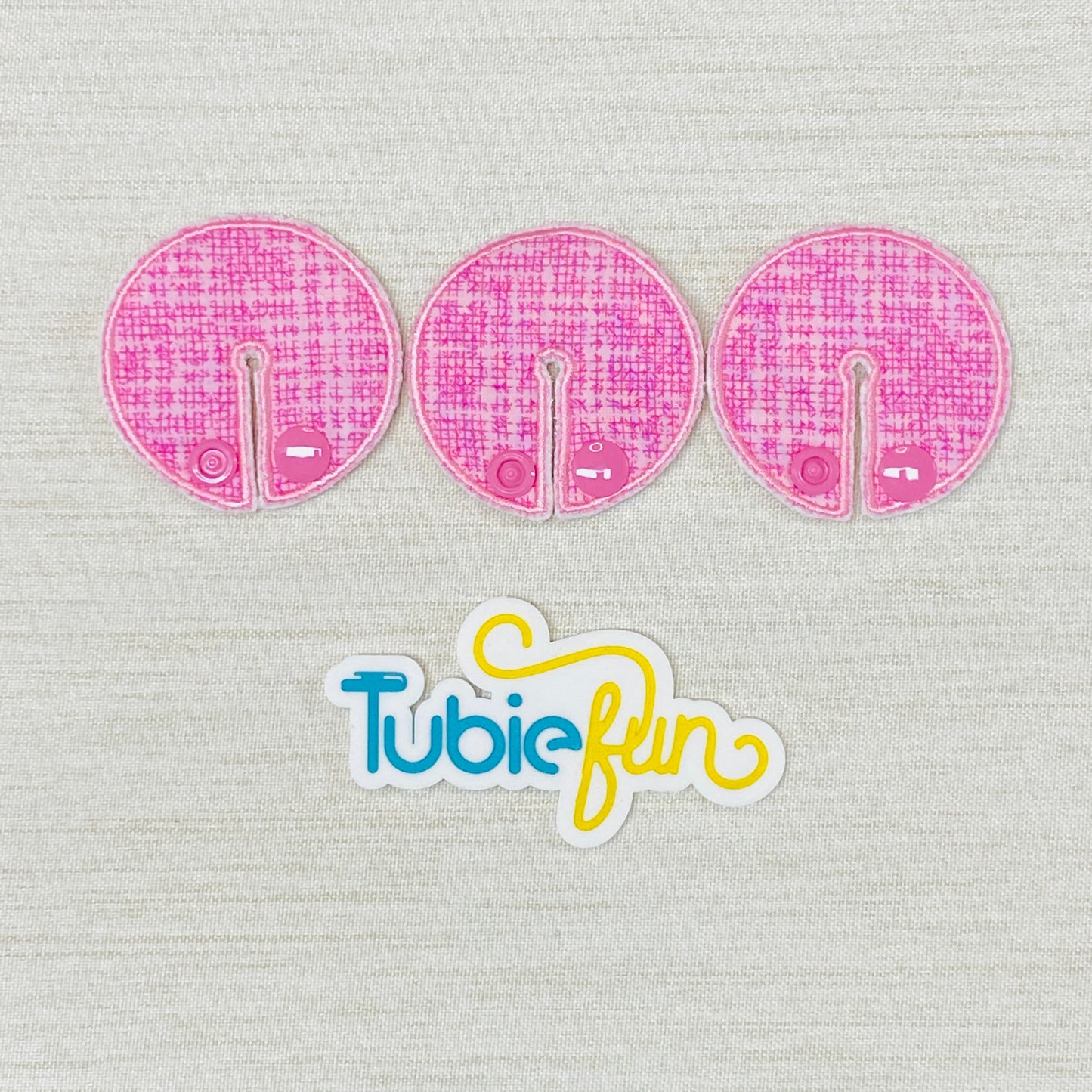 Chait Button Pad Covers - Pink Patterned