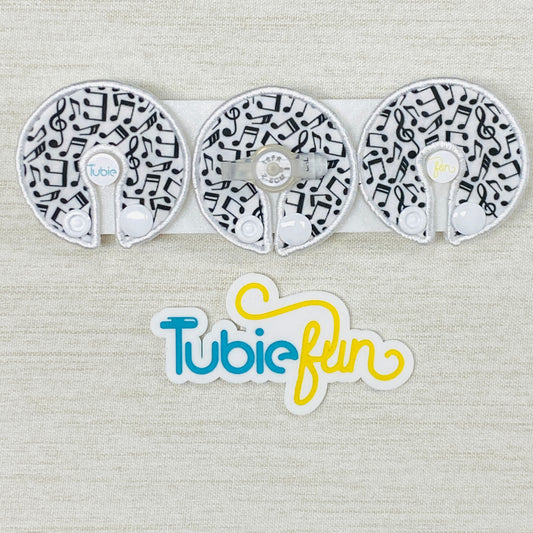 G-Tube Button Pad Cover - Music Notes