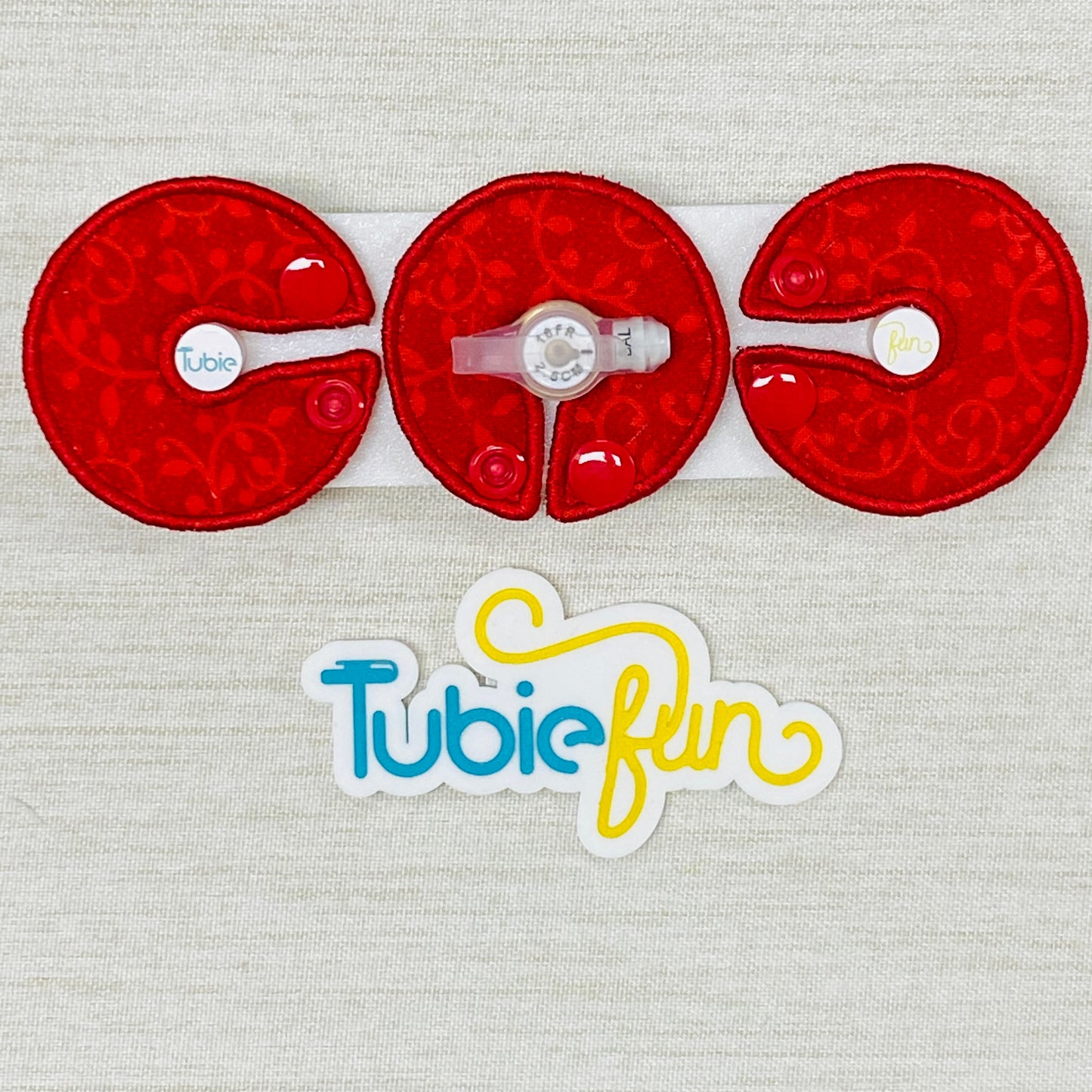 G-Tube Button Pad Cover - Red Vines