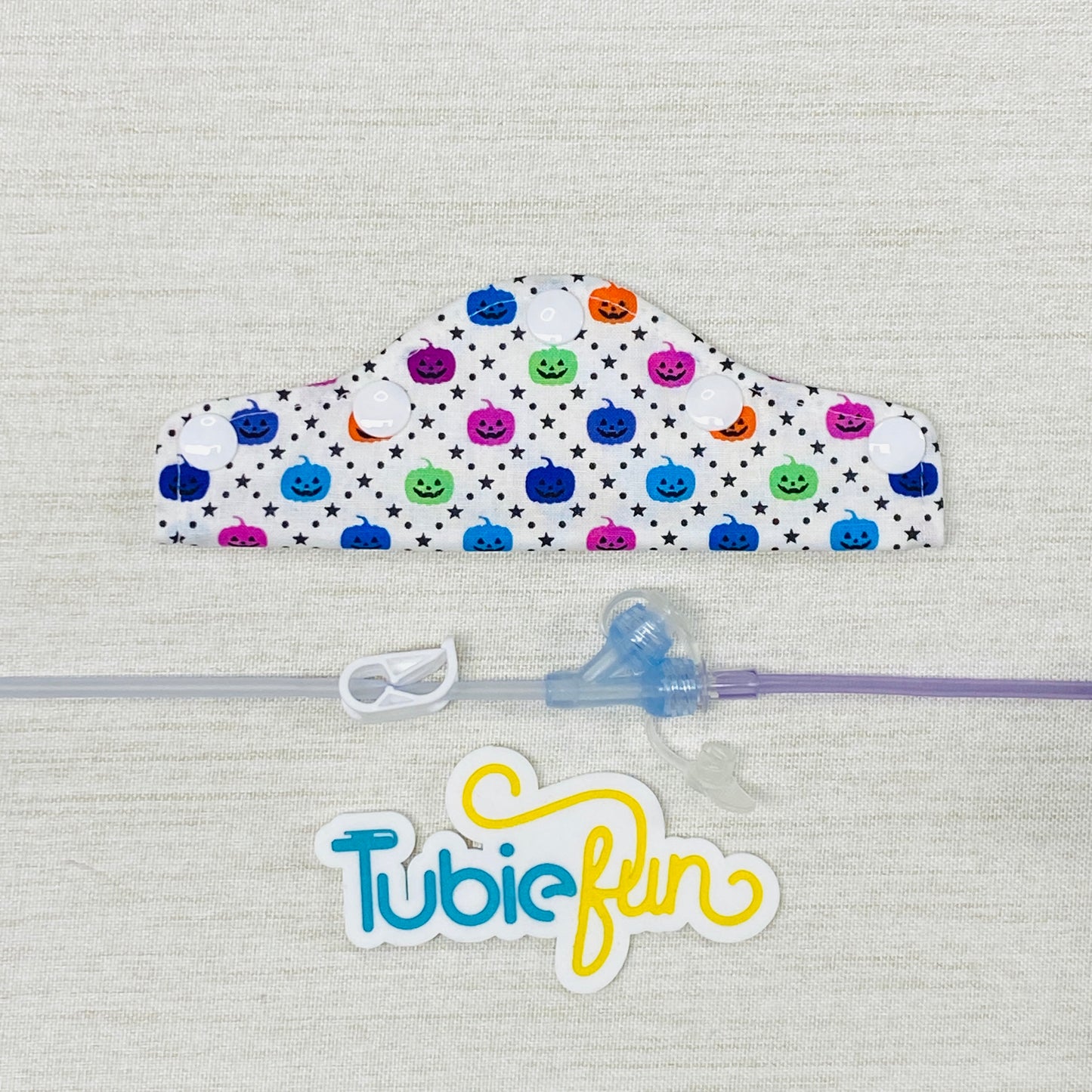 Feeding Tube Connection Cover - Coloured Pumpkins