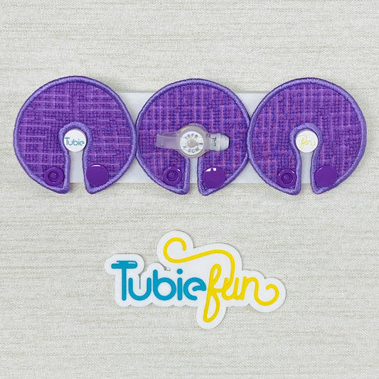 G-Tube Button Pad Cover - Purple Patterned