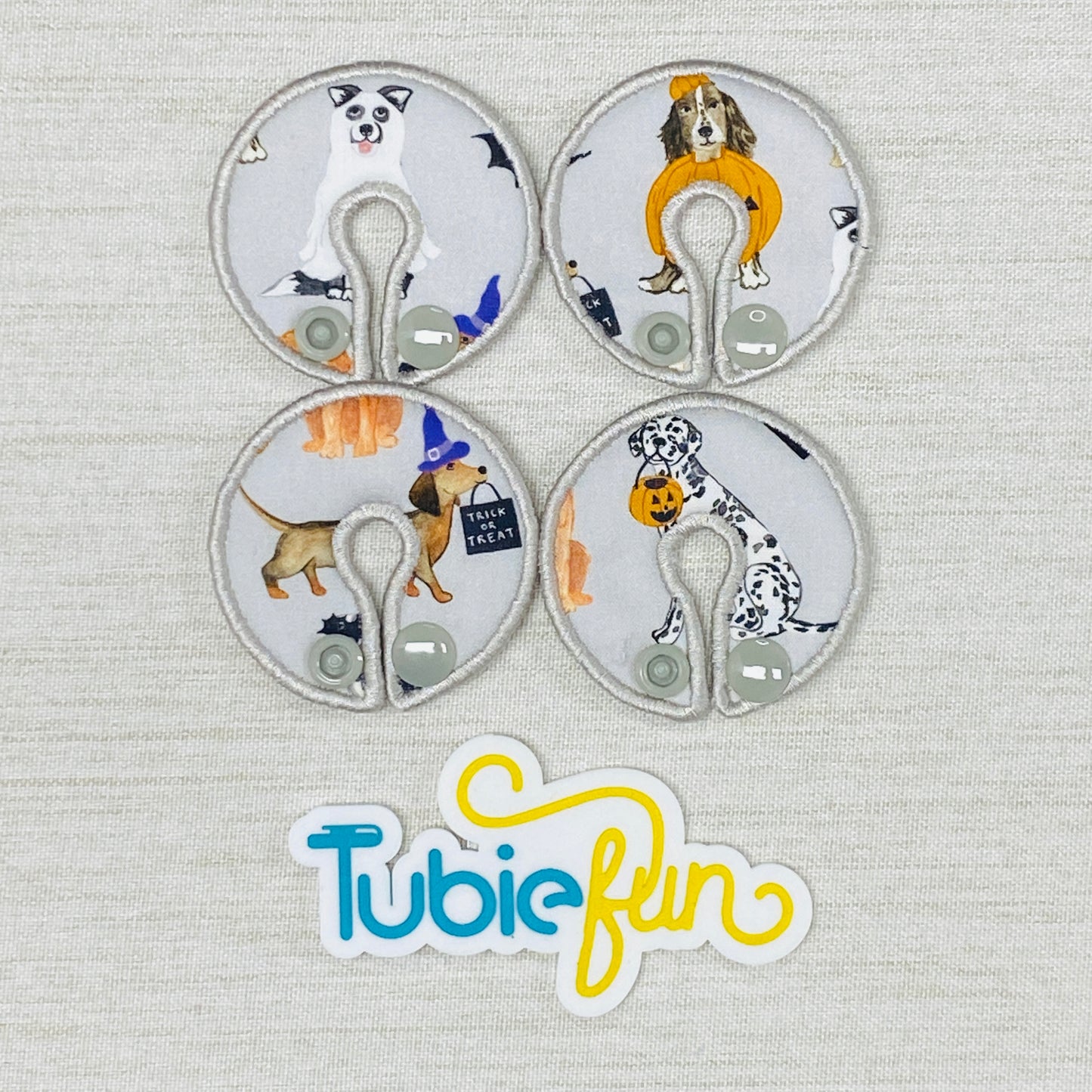 G-Tube Button Pad Cover - Halloween Dogs