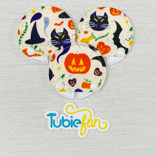 Covered Button Pad - Halloween on Cream