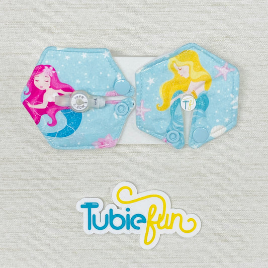 Hexagon G-Tube Button Pad Cover - Mermaid