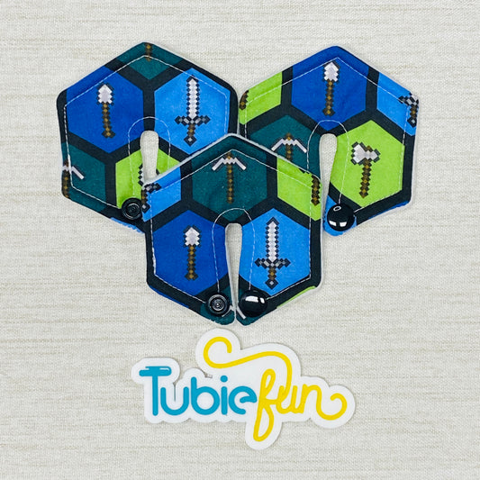 Hexagon G-Tube Button Pad Cover - Mining Pixels