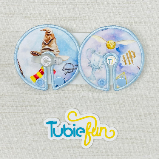 Button Pad Cover Large - Wizard Items on Blue