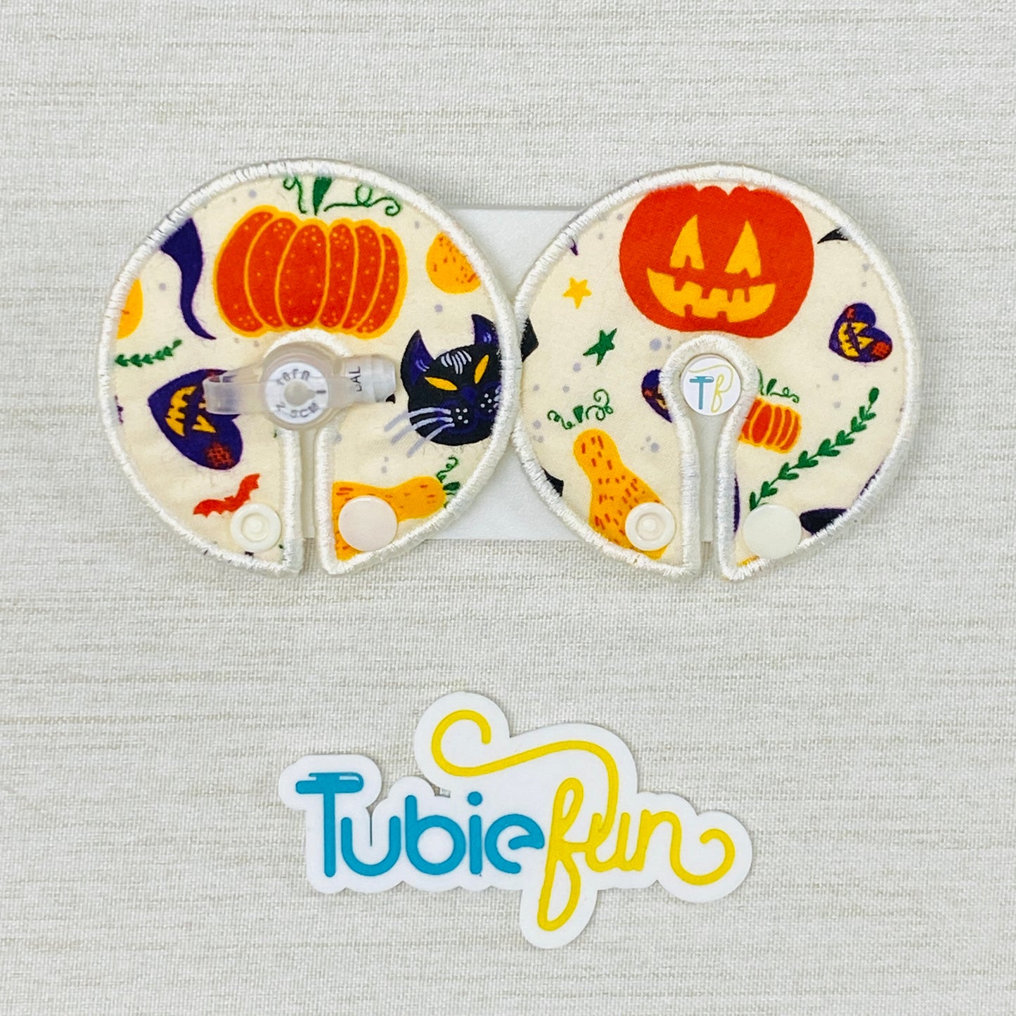 Button Pad Cover Large - Halloween on Cream