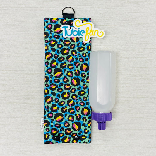 Insulated Milk Bag Suitable for 250ml Bottle in - Kasey Rainbow Neon Leopard