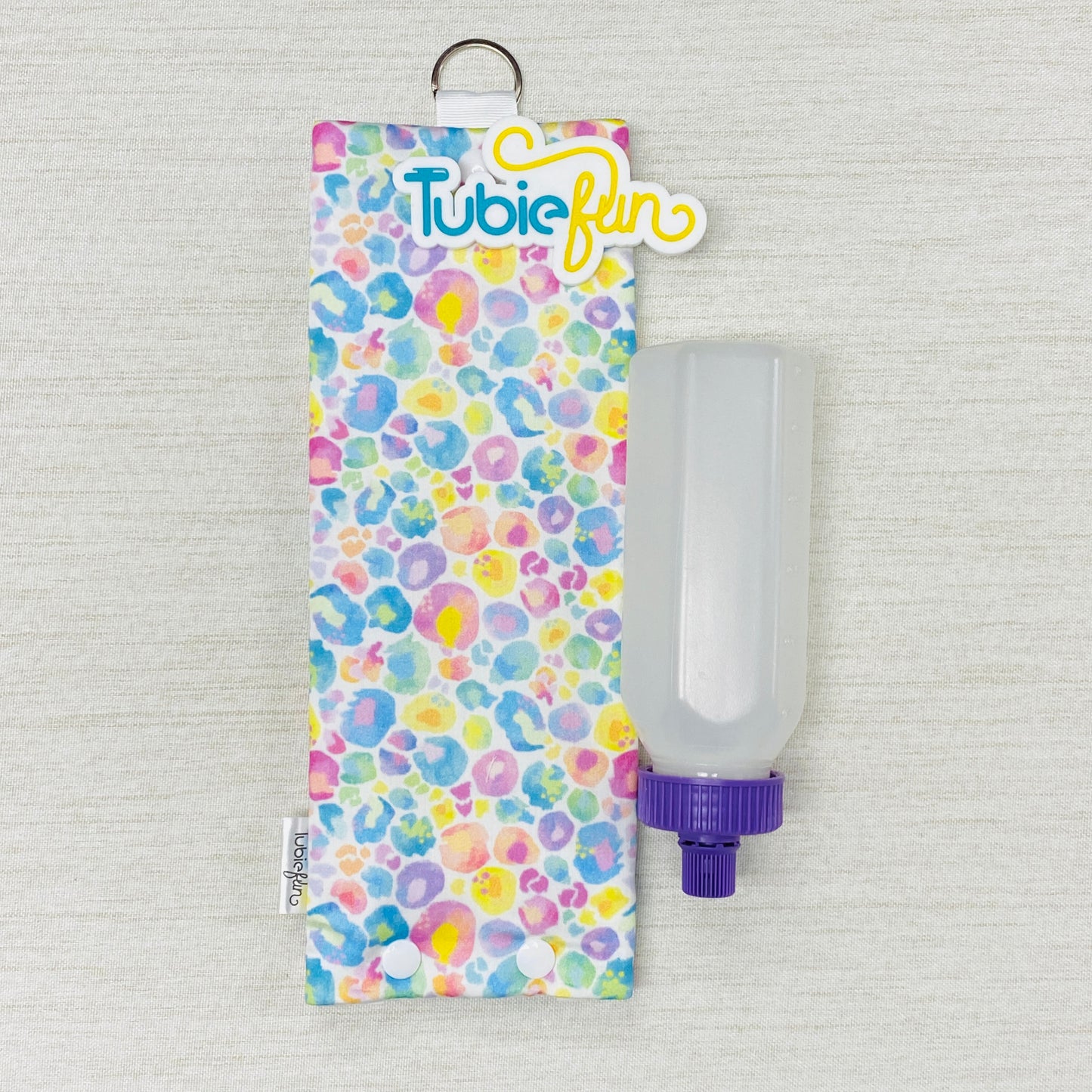 Insulated Milk Bag Suitable for 250ml Bottle in - Kasey Rainbow Pastel Leopard