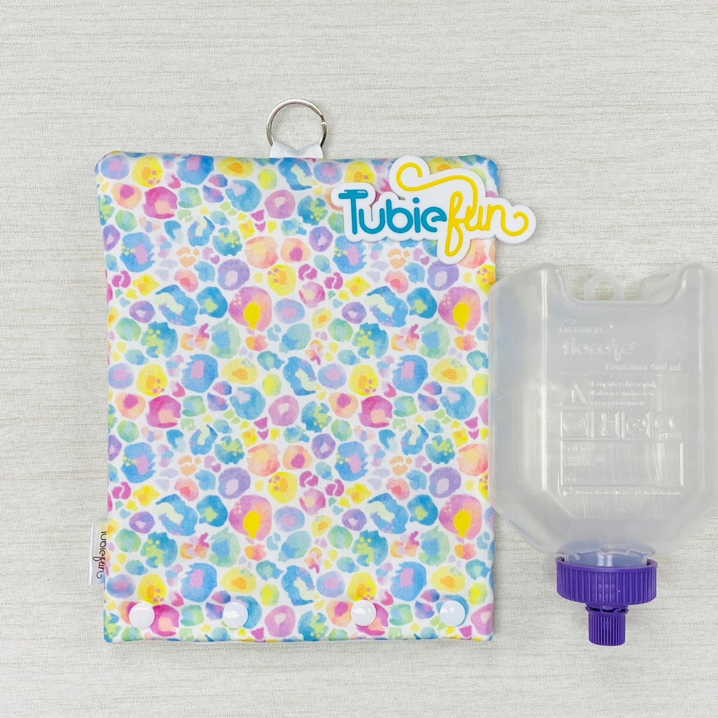 Insulated Milk Bag Suitable for 500ml Flocare Bottle in - Kasey Rainbow Pastel Leopard