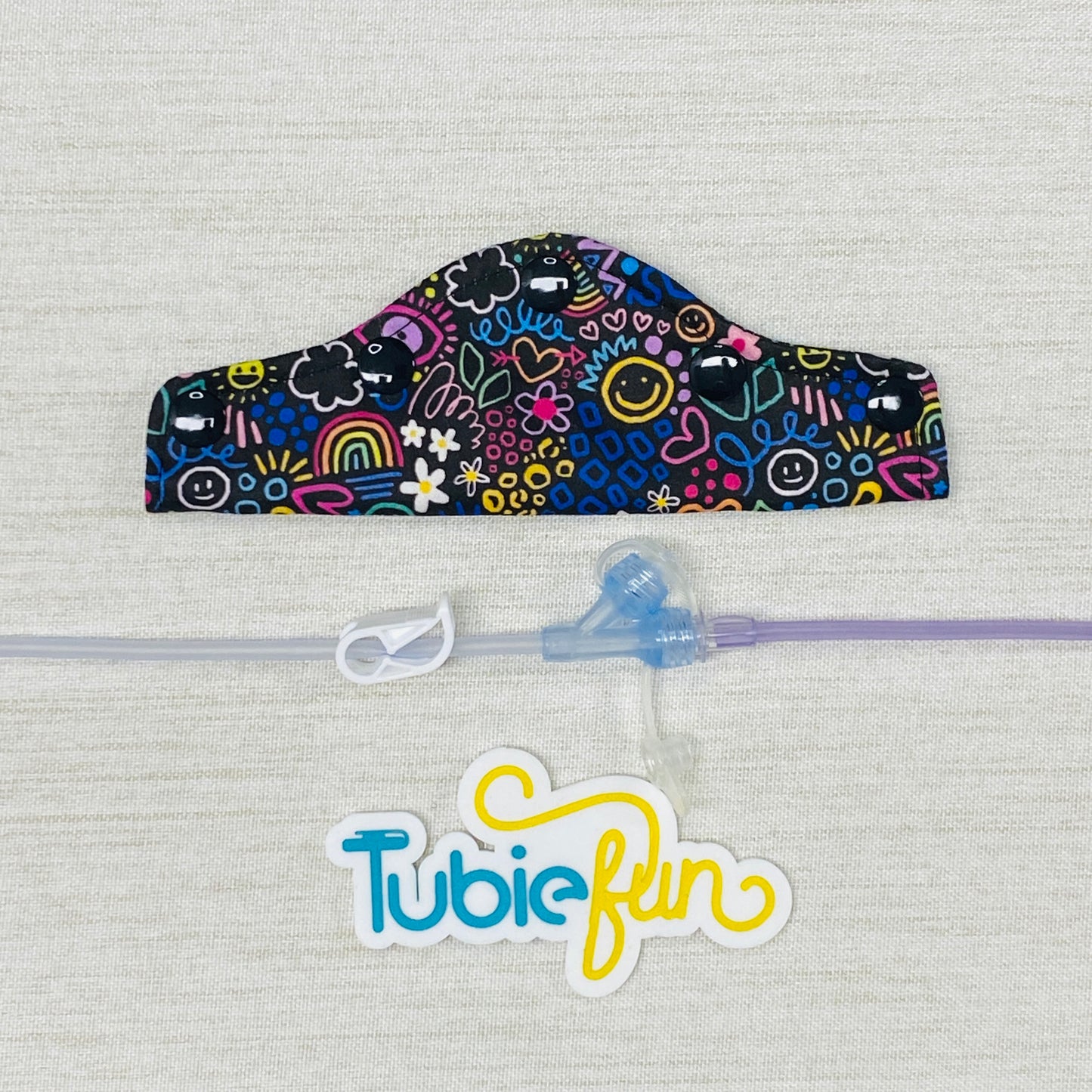 Feeding Tube Connection Cover - Kasey Rainbow Teenage Dream