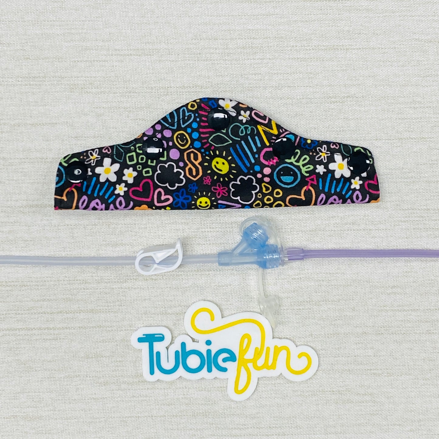 Feeding Tube Connection Cover - Kasey Rainbow Teenage Dream