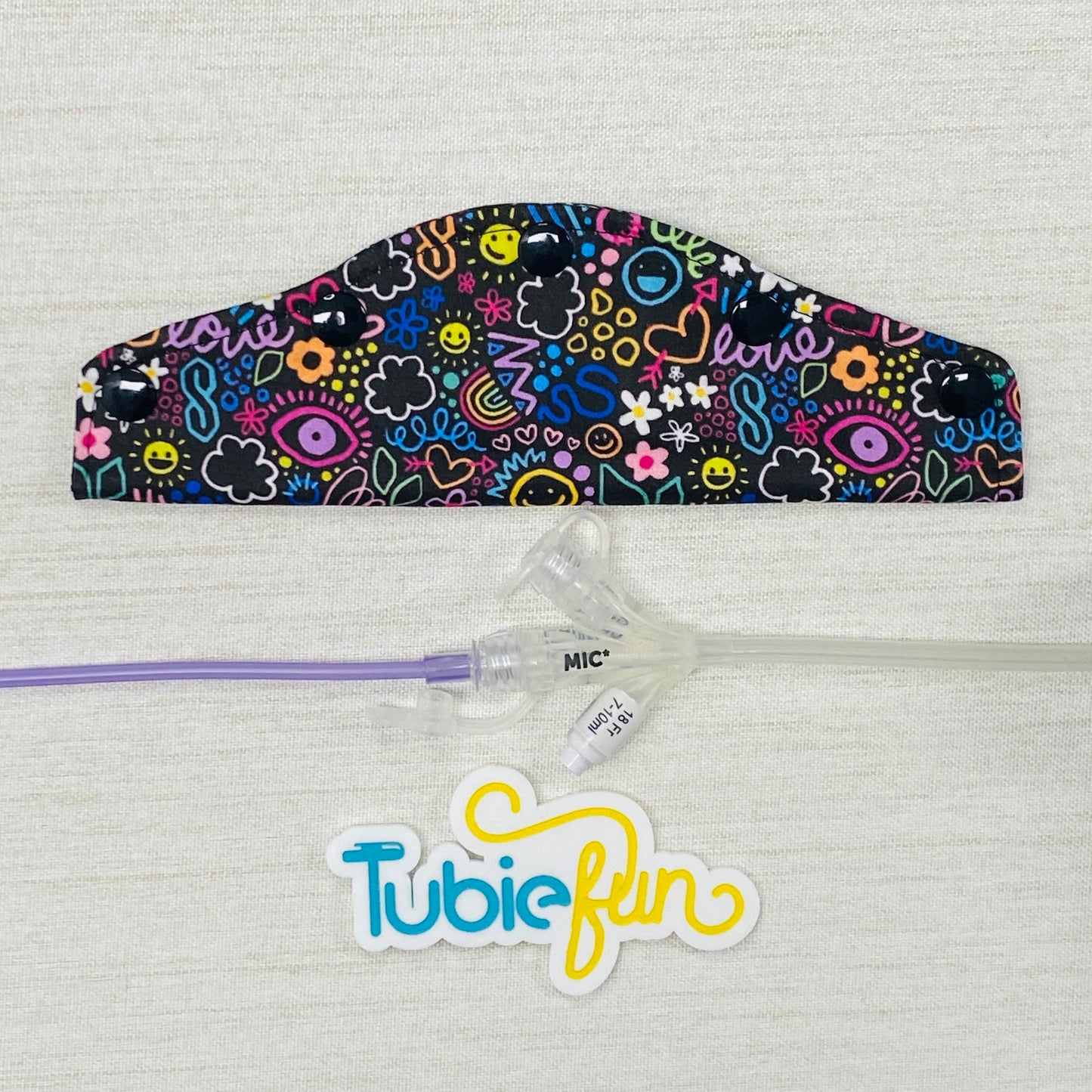 Large Feeding Tube Connection Cover - Kasey Rainbow Teenage Dream