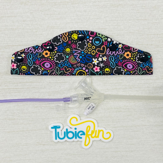 Large Feeding Tube Connection Cover - Kasey Rainbow Teenage Dream