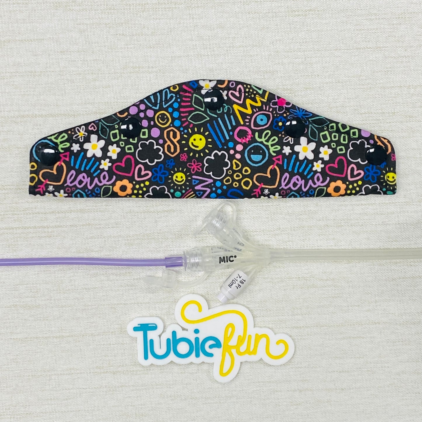 Large Feeding Tube Connection Cover - Kasey Rainbow Teenage Dream