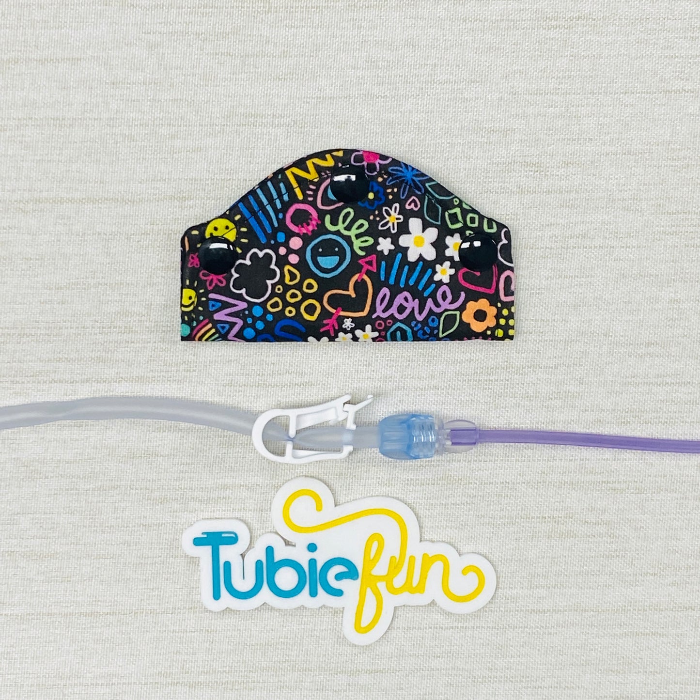Feeding Tube Mini Connection Cover - Kasey Rainbow Teenage Dream