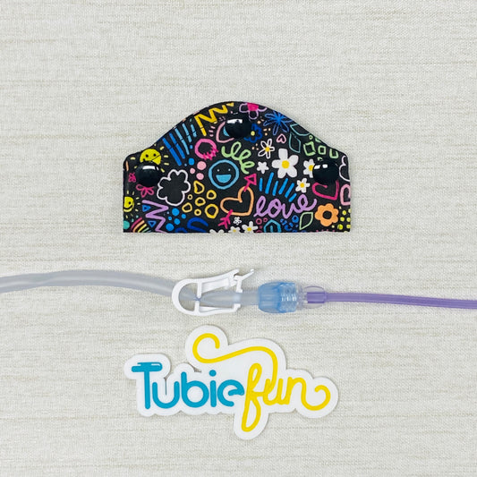 Feeding Tube Mini Connection Cover - Kasey Rainbow Teenage Dream