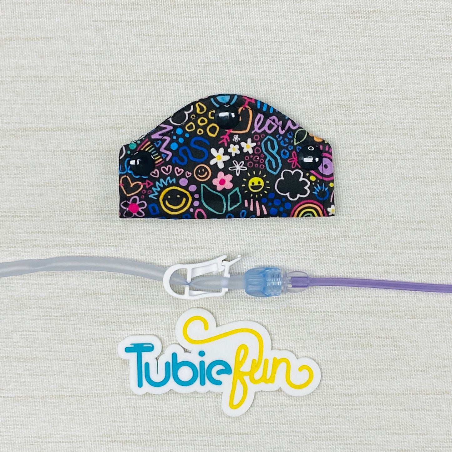 Feeding Tube Mini Connection Cover - Kasey Rainbow Teenage Dream