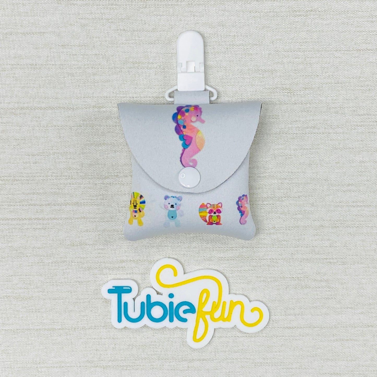 Neoprene Tubing Pouch - Kasey Rainbow Stevie the Seahorse