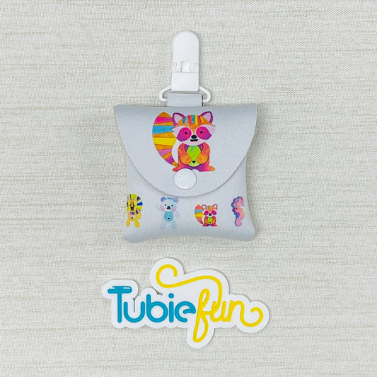 Neoprene Tubing Pouch - Kasey Rainbow Remi the Racoon