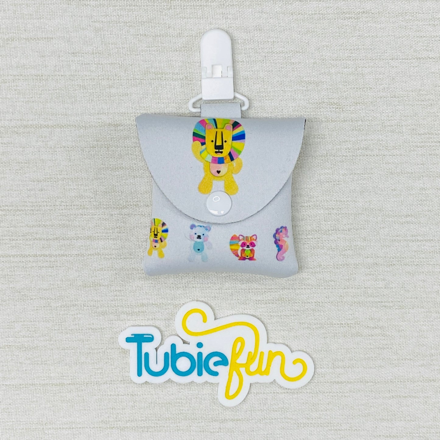 Neoprene Tubing Pouch - Kasey Rainbow Luka the Lion