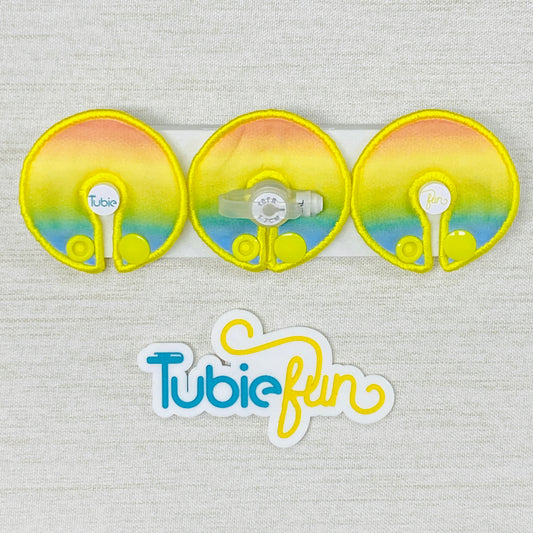 G-Tube Button Pad Cover - Yellow Ombre