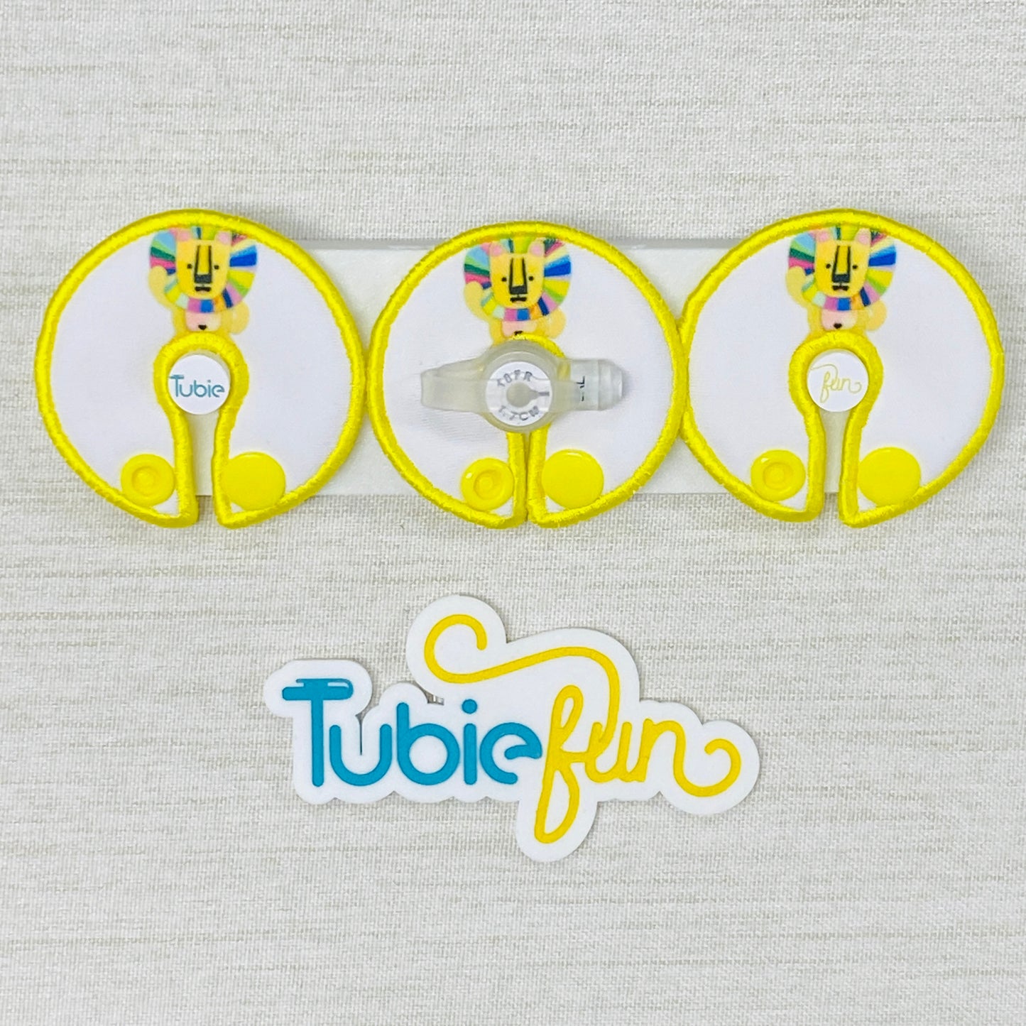 G-Tube Button Pad Cover - Kasey Rainbow Luka the Lion