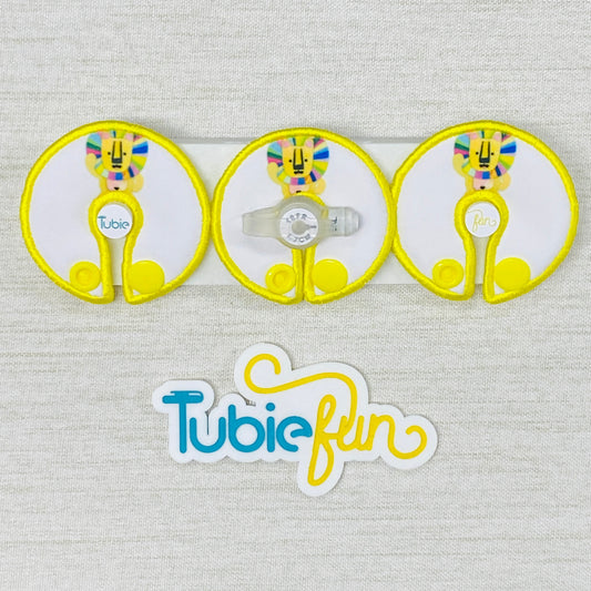 G-Tube Button Pad Cover - Kasey Rainbow Luka the Lion