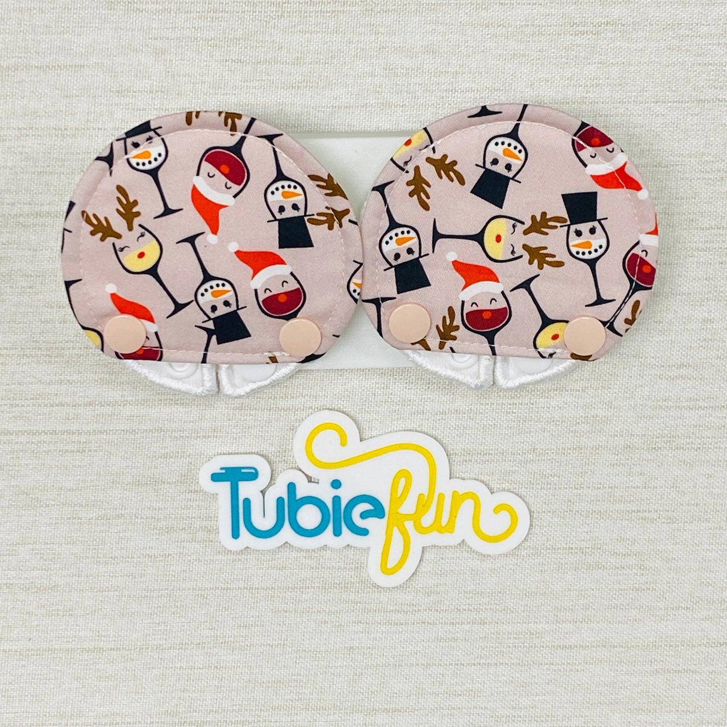 Covered Button Pad - Wine Glasses