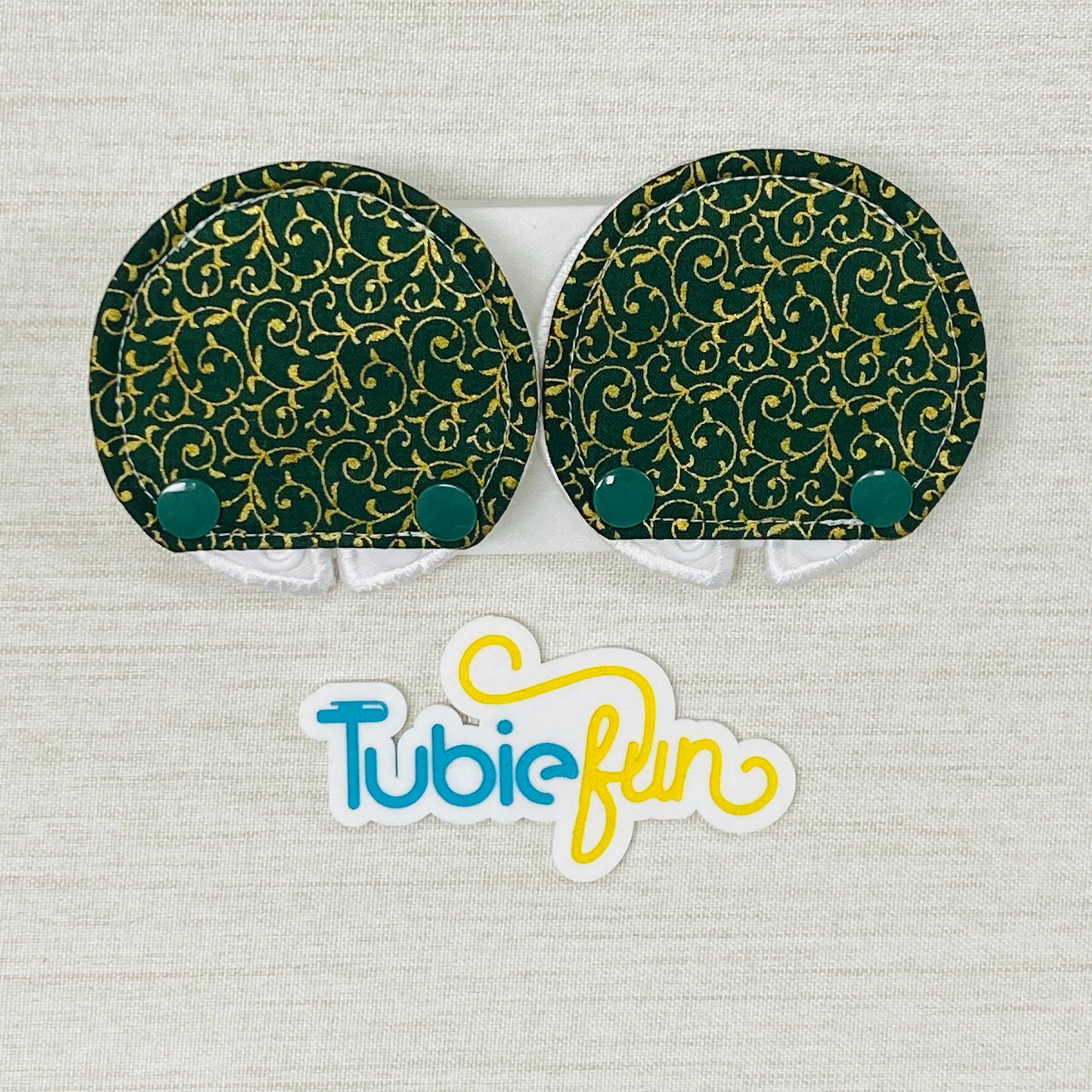 Covered Button Pad - Gold Vines