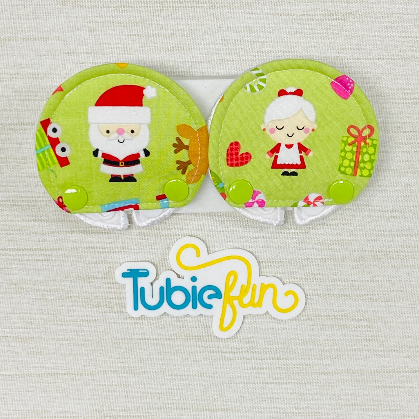 Covered Button Pad - Mr & Mrs Clause