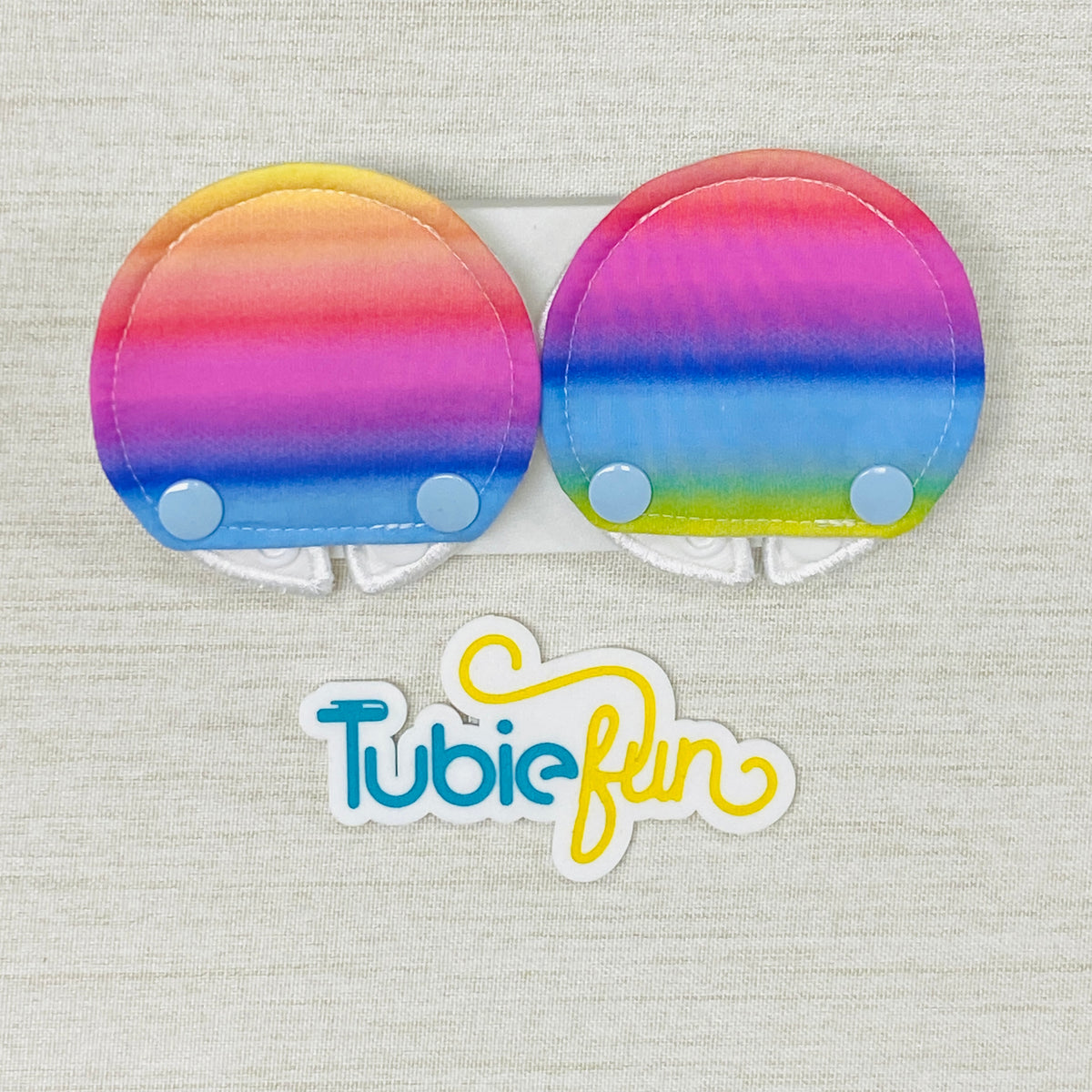 Covered Button Pad - Rainbow – Tubie Fun