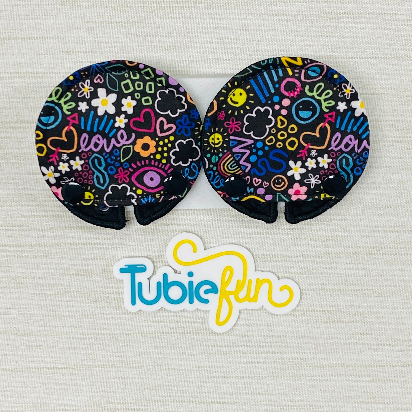 Covered Button Pad - Kasey Rainbow Teenage Dream