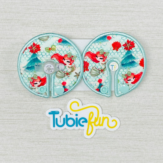 Button Pad Cover Large - Mermaid Christmas