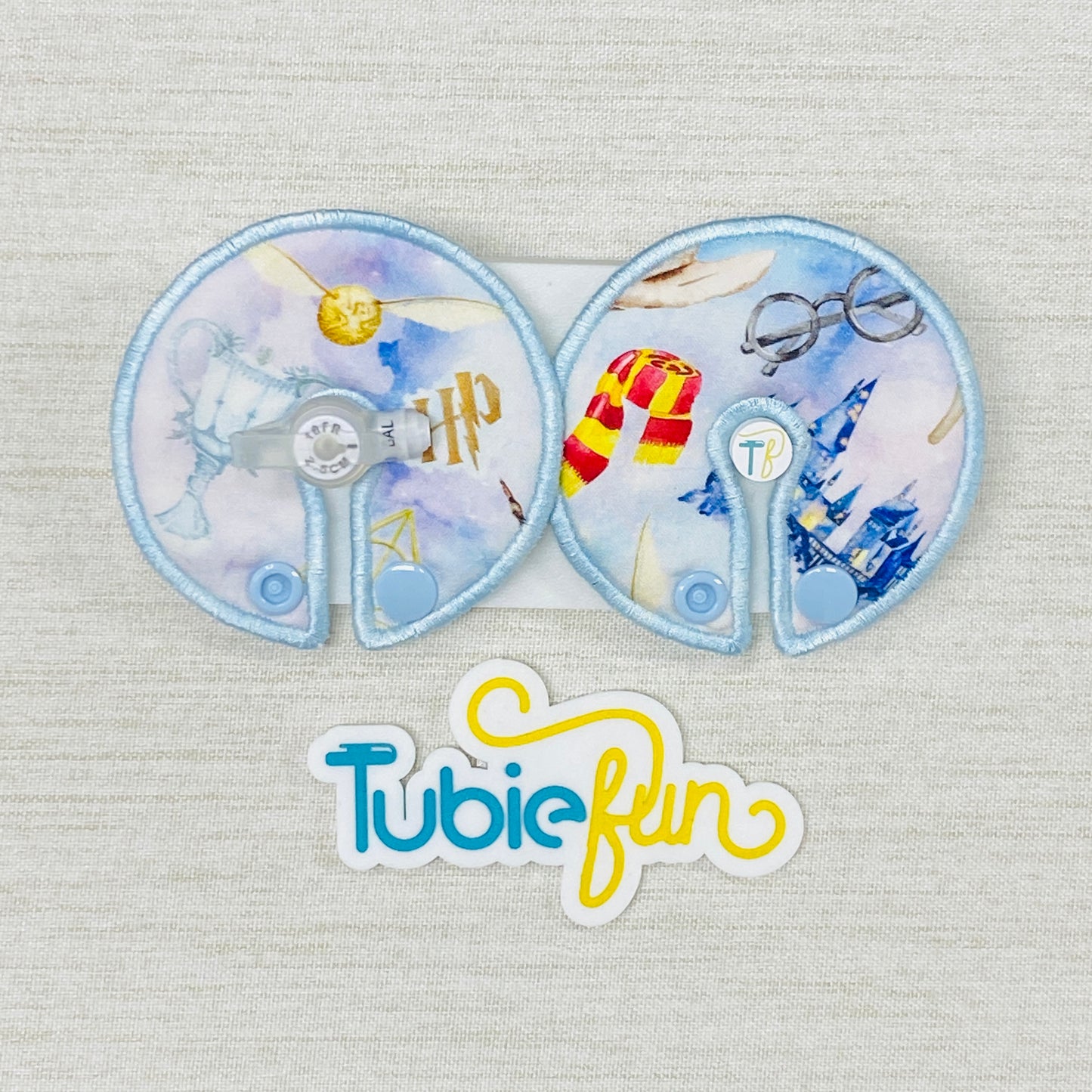 Button Pad Cover Large - Wizard Items on Blue