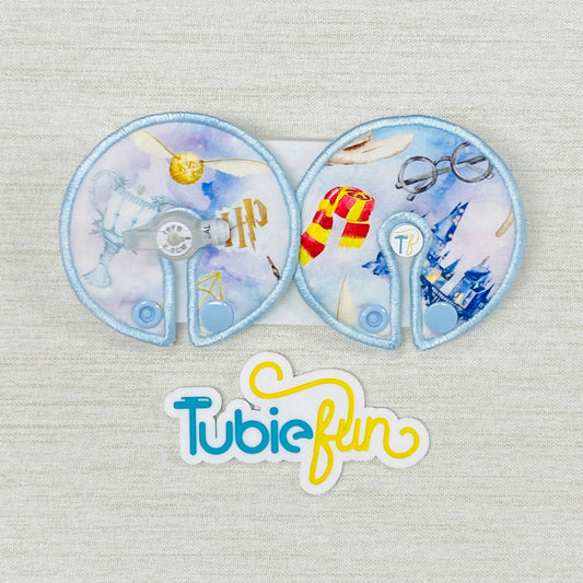 Button Pad Cover Large - Wizard Items on Blue