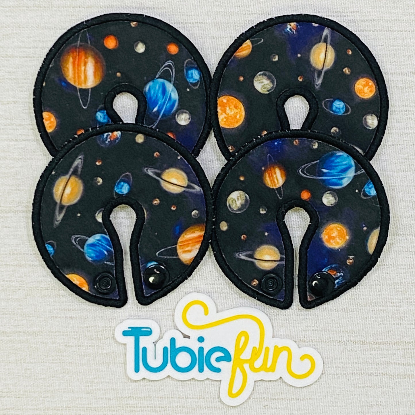 Button Pad Cover Large - Planets on Black