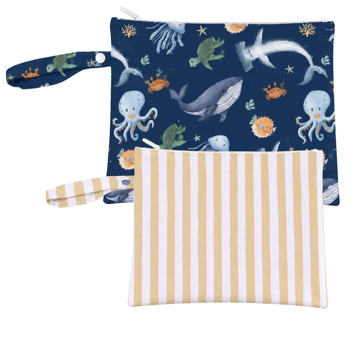 Syringe Bag Set of 2 Duo - Ocean Friend/Mustard