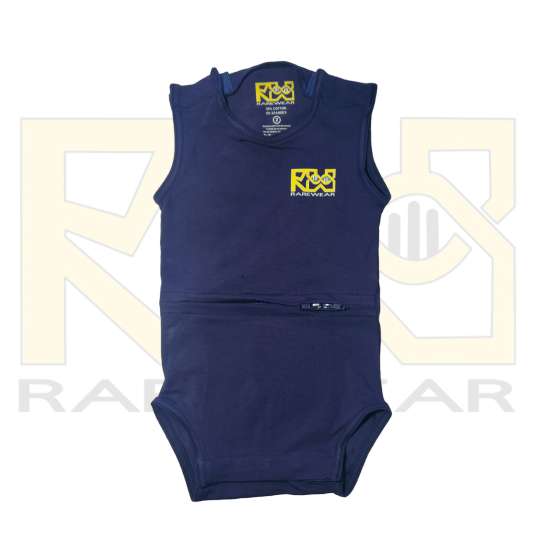 Navy OneEase Adaptive Onesie – front view