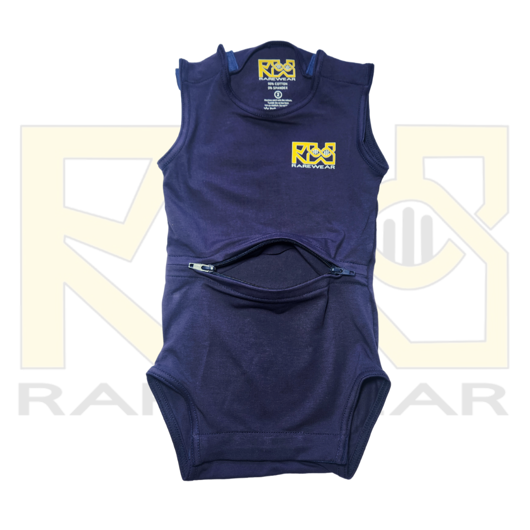 Navy OneEase Adaptive Onesie – full view