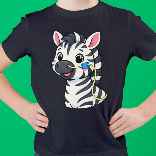 Zebra Tube Fed With Nasogastric Tube Tee