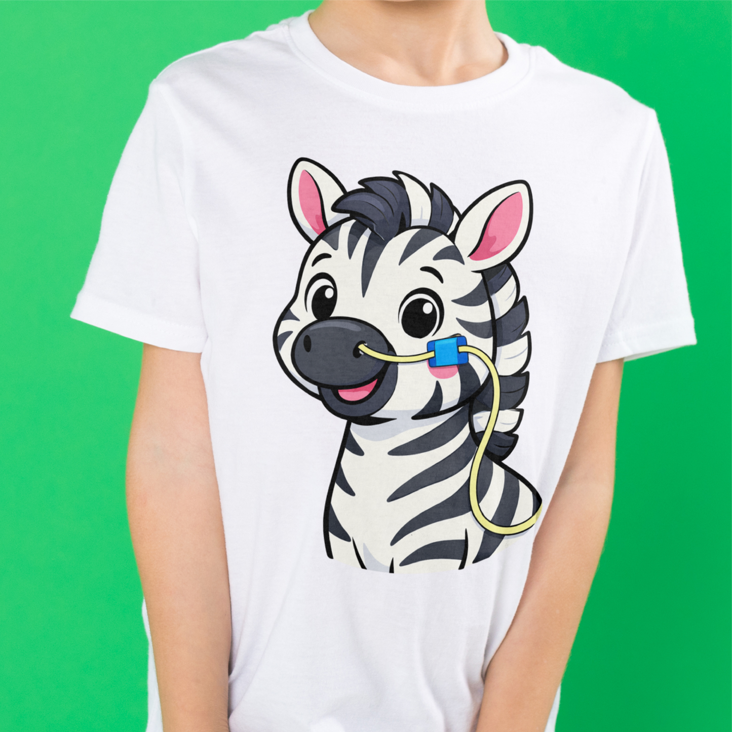 Zebra Tube Fed With Nasogastric Tube Tee