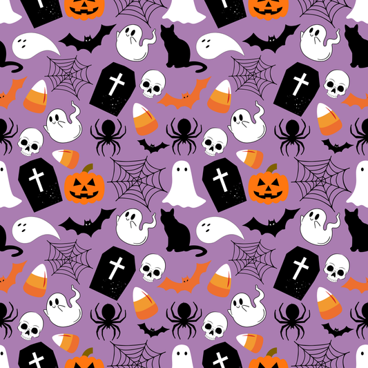 Nasogastric and Oxygen Tape - Halloween on Purple