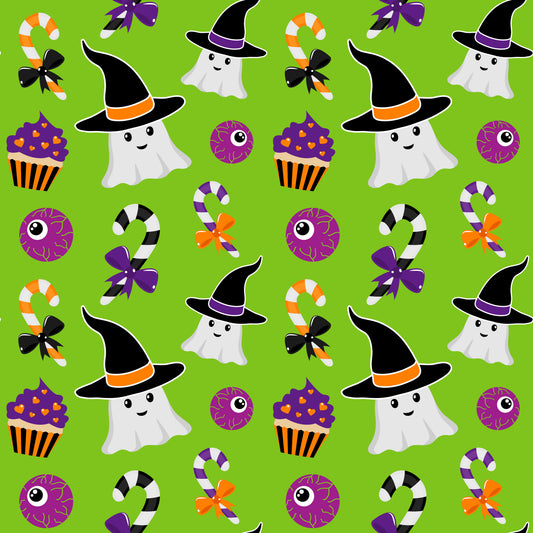 Nasogastric and Oxygen Tape - Halloween on Green