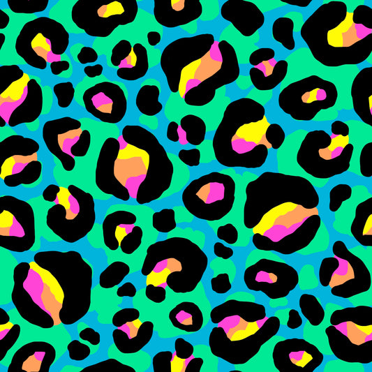 Nasogastric and Oxygen Tape - Kasey Rainbow Neon Leopard