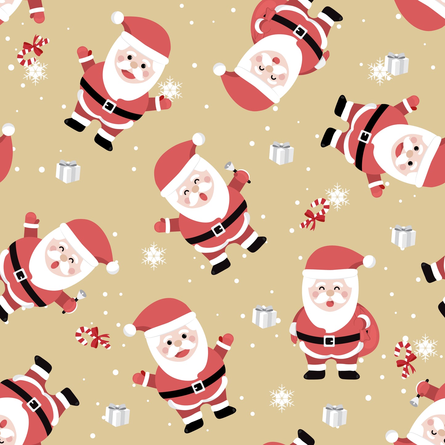 Nasogastric and Oxygen Tape - Santa on Tan