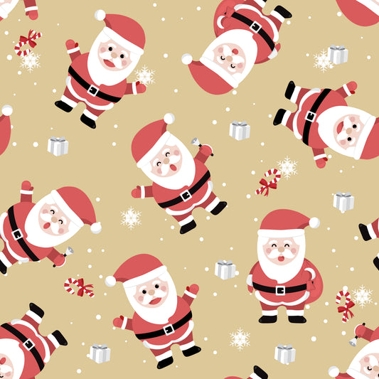 Nasogastric and Oxygen Tape - Santa on Tan