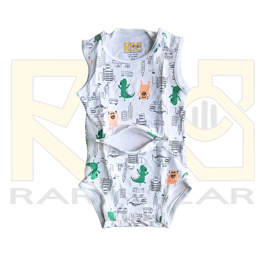 Liam Dinosaur OneEase Signature Onesie – front view